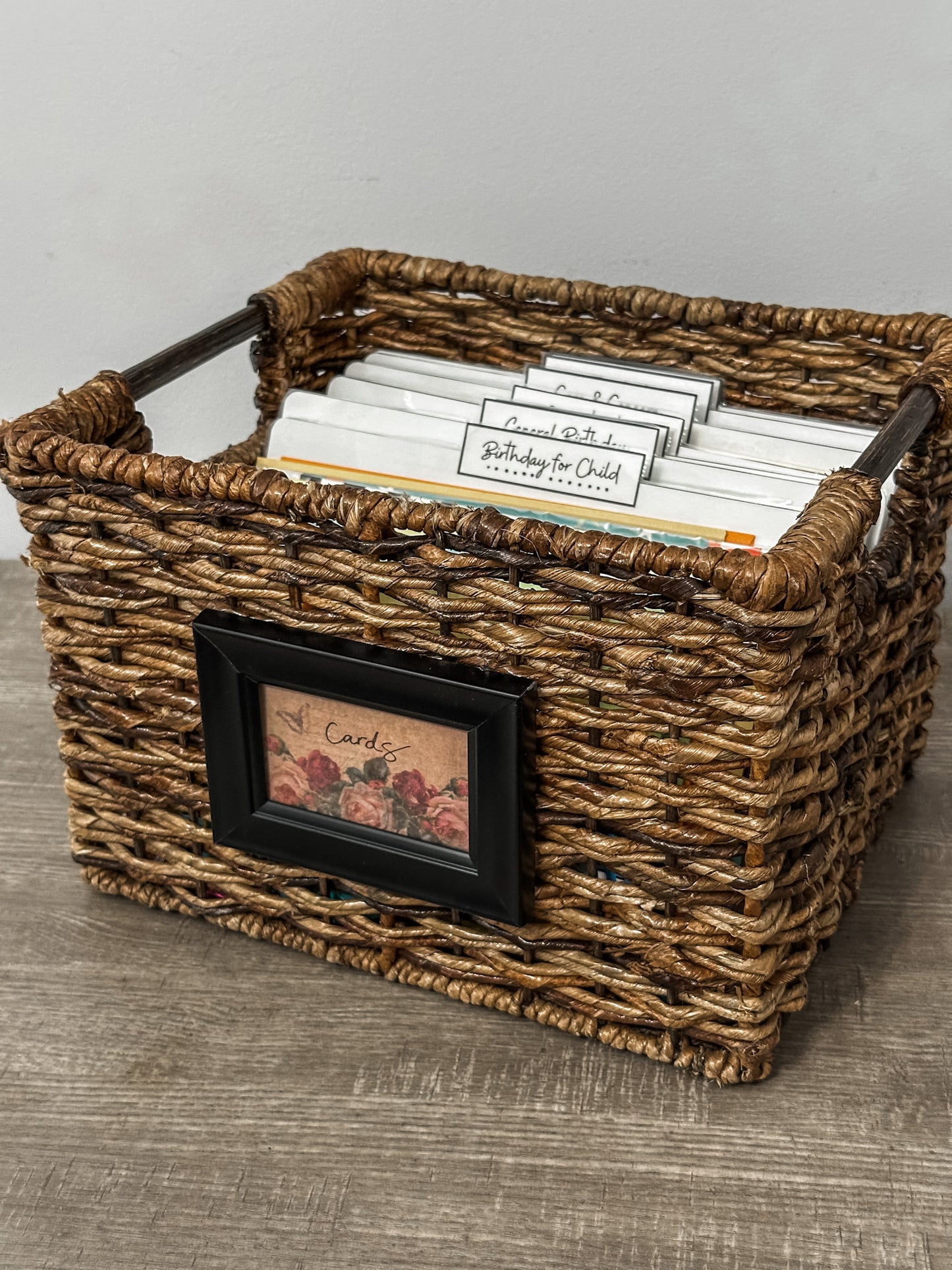 Organized Greeting Card Box Dividers