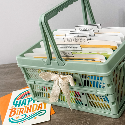 Organized Greeting Card Box Dividers