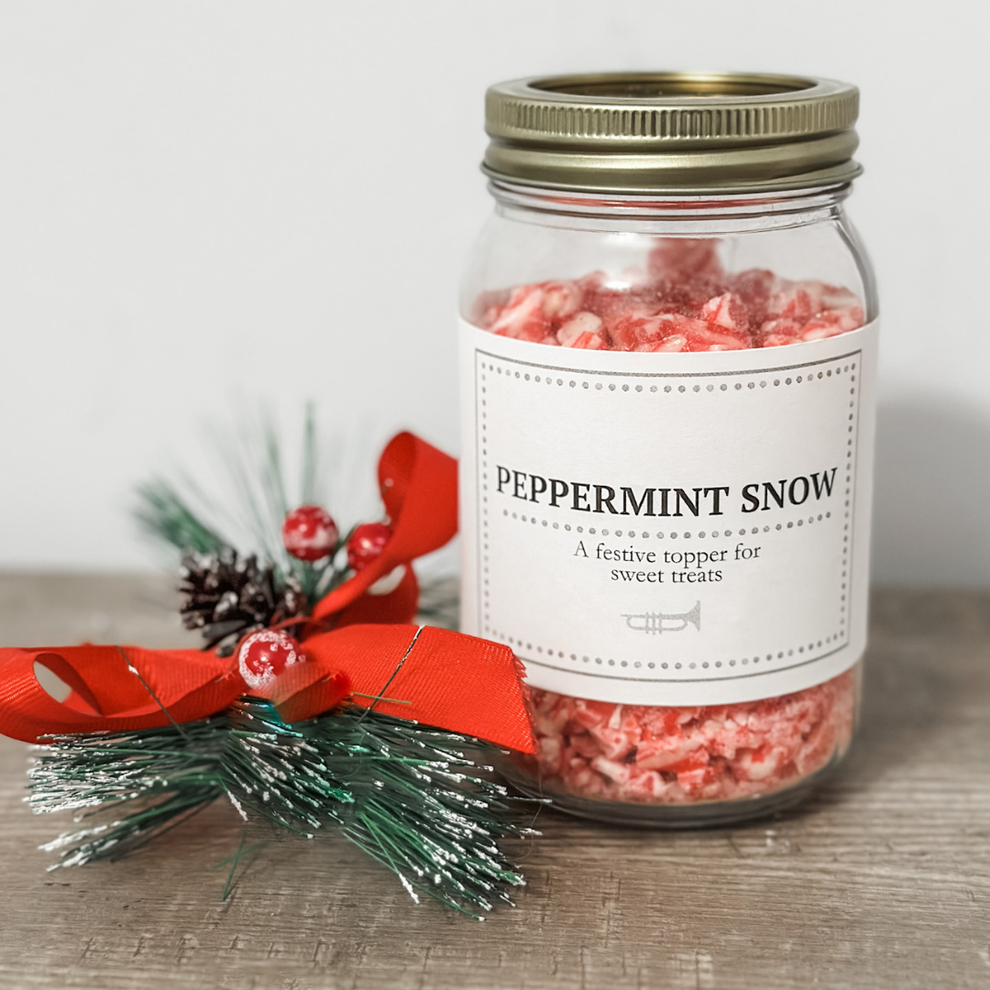 Peppermint Snow Holiday Jar Labels – Do It On A Dime Shop